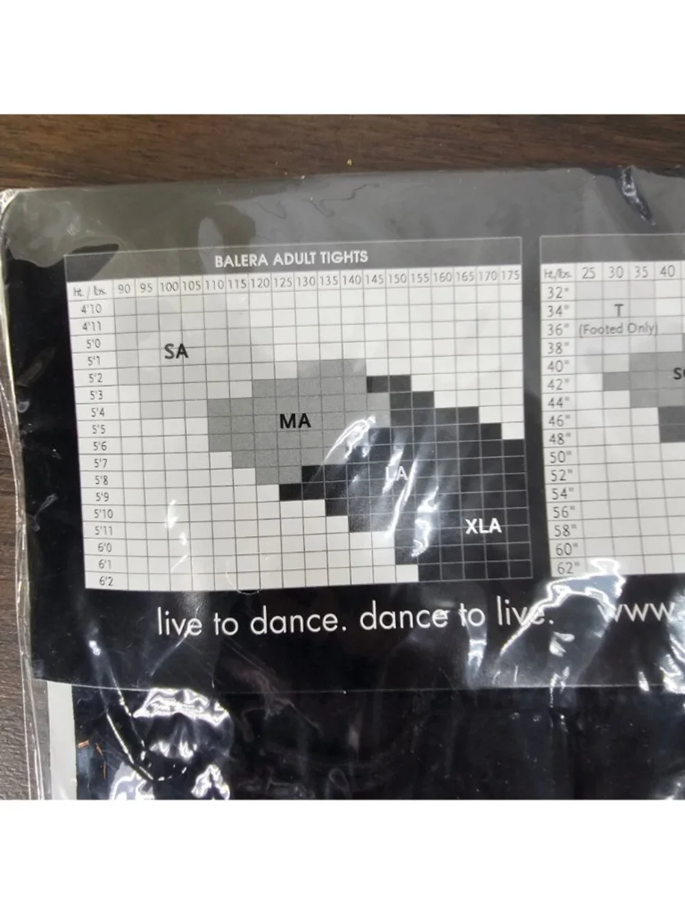 Balera Adult Dance Tights Black Size LA Style T90 New